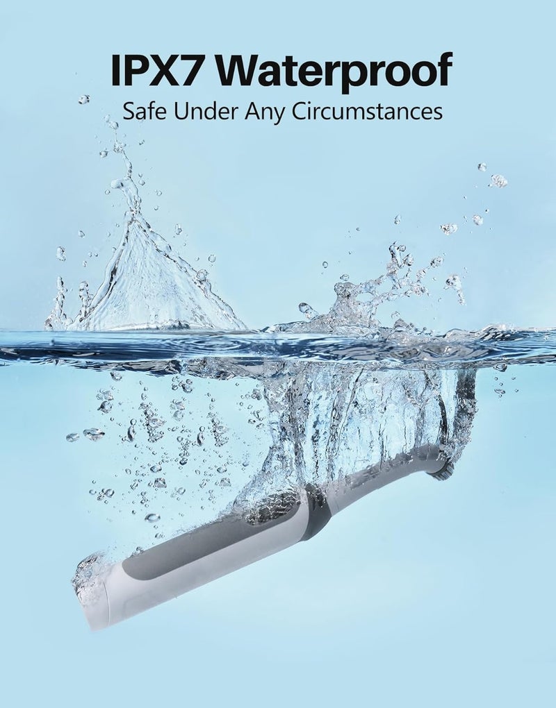 kHelfer Rechargeable Electric Grout Brush with Built-in Battery, Upgraded KH6A Stainless Steel Wire Power Brush & IPX7 Waterproof, Cordless Cleaning Brush & 5 Replacement Heads for Grout, Crevice - Image 4